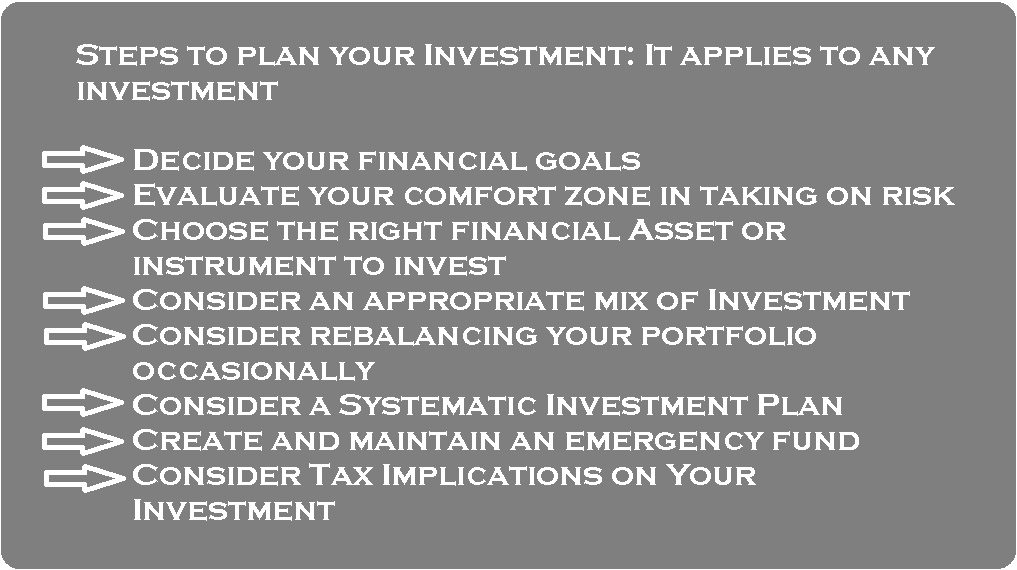 how to plan your investment